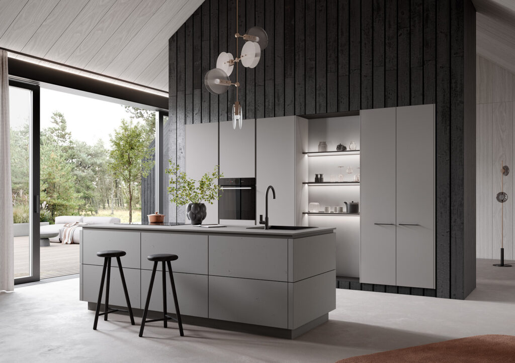 Architektur und Küche in Betonoptik